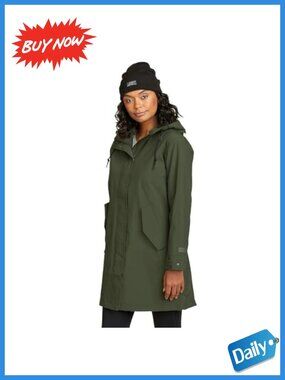 Waterproof Hooded Trench Coat Seam-Sealed Nylon Raincoat
